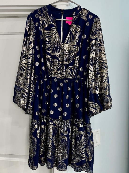 Lilly Pulitzer Dresses & Skirts - Lilly Pulitzer Joella Dress Navy/Gold